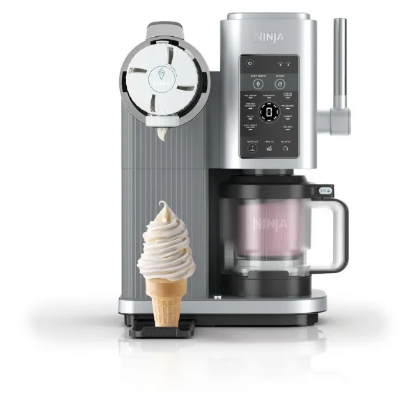 Ninja NC701UK Swirl by CREAMi 13-in-1 Soft Serve & Ice Cream Maker - Platinum Silver