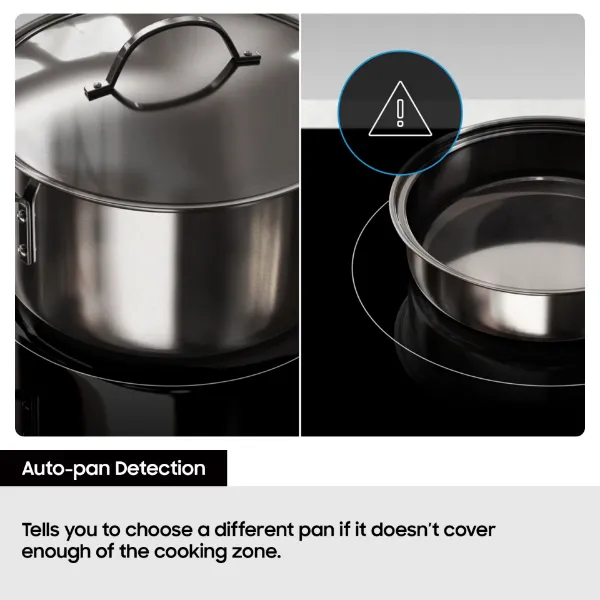 Samsung NZ85C6058FK/U1 Slim Fit 80cm 5 Burner Induction Hob with Flex Zone Plus - Black