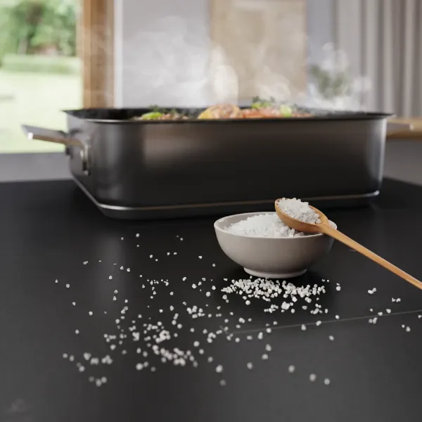 Bosch PVQ81AH26E 80cm Induction Hob with Integrated Ventilation - Matt Black