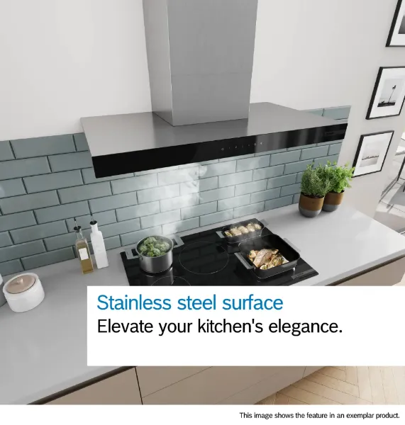 Bosch DWB65CC30B Series 4 60 cm Wall-mounted Cooker Hood in Stainless steel look