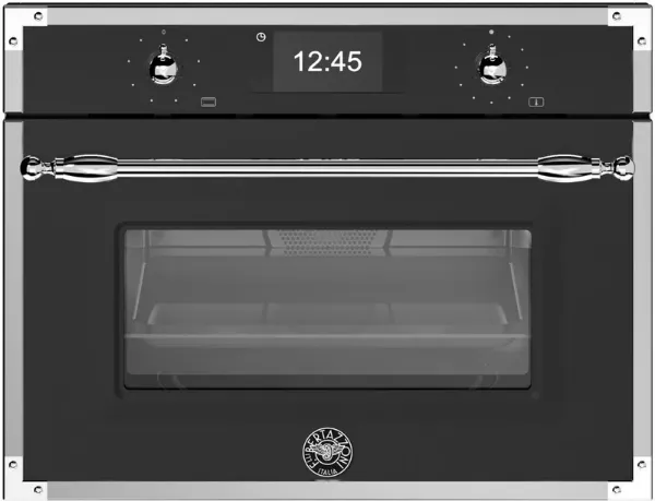 Bertazzoni FHER4077MTNX3 Heritage Series TFT 45cm Built-In Combi Microwave in Matt Black