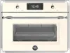 Bertazzoni FHER4077MTAX3 Heritage Series TFT 45cm Built-In Combi Microwave in Ivory/Chrome
