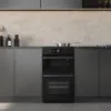 Hisense HDCEC5C10B 50cm Double Oven Electric Cooker with Ceramic Hob - Black