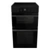 Hisense HDCEC5C10B 50cm Double Oven Electric Cooker with Ceramic Hob - Black