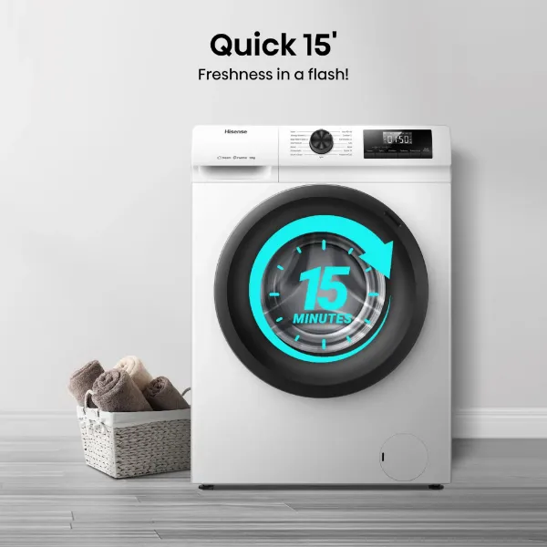 Hisense WF1Q1041BW 10kg 1400 Spin, Steam Washing Machine - White