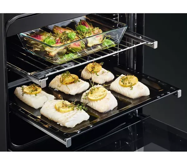 AEG CCX6501ACW 5000 SurroundCook 60cm Freestanding Electric Ceramic Cooker White_Open Main Oven View