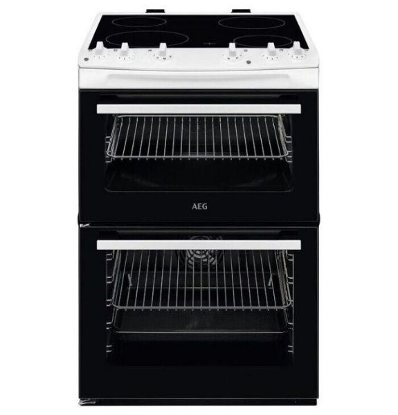 AEG CCX6501ACW 5000 SurroundCook 60cm Freestanding Electric Ceramic Cooker White_Front View