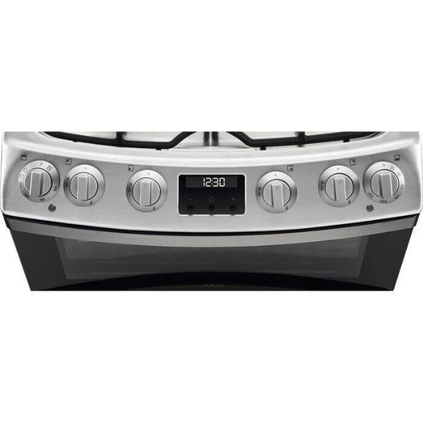 AEG CKB6541ACM 5000 SurroundCook 60cm Freestanding Dual Fuel Cooker Stainless Steel_Gas Hob Close Up
