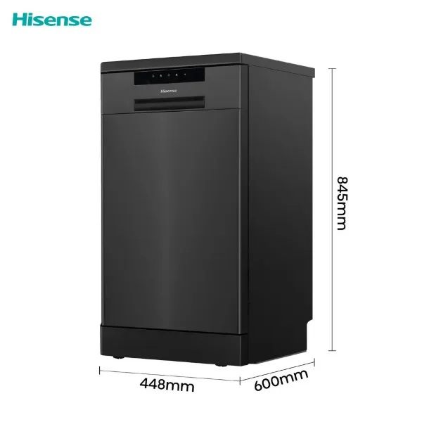 Hisense HS523E15BUK Slimline Dishwasher - Black - 10 Place Settings