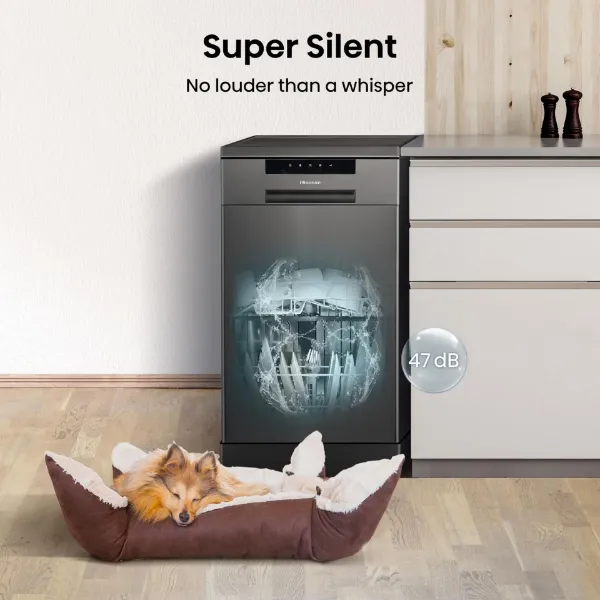 Hisense HS523E15BUK Slimline Dishwasher - Black - 10 Place Settings
