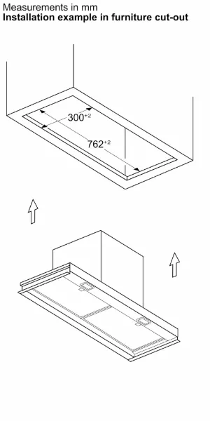 Bosch DBB83BC60B Integrated Design Hood in Matt Black 