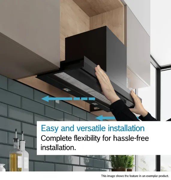 Bosch DBB83BC60B Integrated Design Hood in Matt Black 