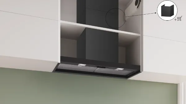 Bosch DBB83BC60B Integrated Design Hood in Matt Black 