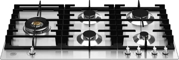 Bertazzoni P905LMODX Modern Series 90cm 5 Burners with Left Wok Burner Gas Hob in Stainless Steel