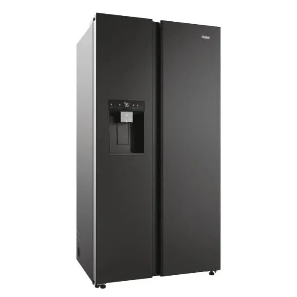 Haier HSW79F18DIPT SBS 90 Series 7 American Fridge Freezer - Slate Black - 601L_side
