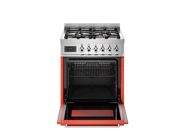 Bertazzoni PRO64L1EART2 Professional 60cm Single Dual Fuel Cooker in Orange