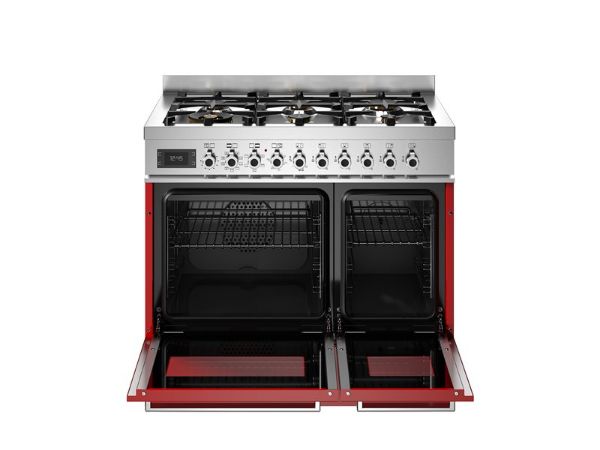 Bertazzoni PRO96L2EROT2 Professional 90cm Double Dual Fuel Range Cooker in Red