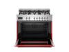 Bertazzoni PRO96L1EROT2 Professional 90cm Single Dual Fuel Range Cooker in Red