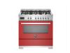 Bertazzoni PRO96L1EROT2 Professional 90cm Single Dual Fuel Range Cooker in Red
