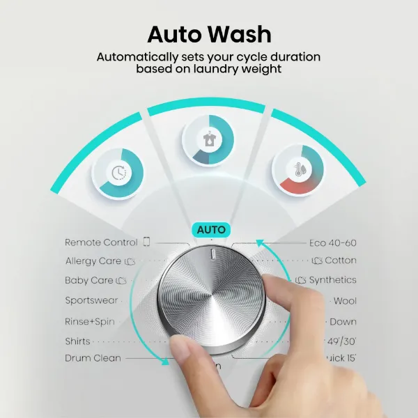 Hisense WF3S1243BW3 12kg 1400 Spin, Steam Washing Machine - White