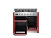 Bertazzoni PRO116L3EROT2 Professional 110cm Triple Dual Fuel Range Cooker in Red