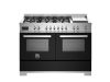 Bertazzoni PRO126G2ENET2 Professional 120cm Dual Fuel Range Cooker in Black