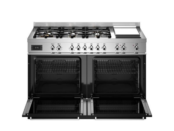 Bertazzoni PRO126G2ENET2 Professional 120cm Dual Fuel Range Cooker in Black
