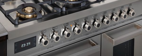 Bertazzoni PRO126G2ENET2 Professional 120cm Dual Fuel Range Cooker in Black