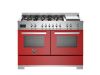 Bertazzoni PRO126G2EROT2 Professional 120cm Dual Fuel Range Cooker in Red
