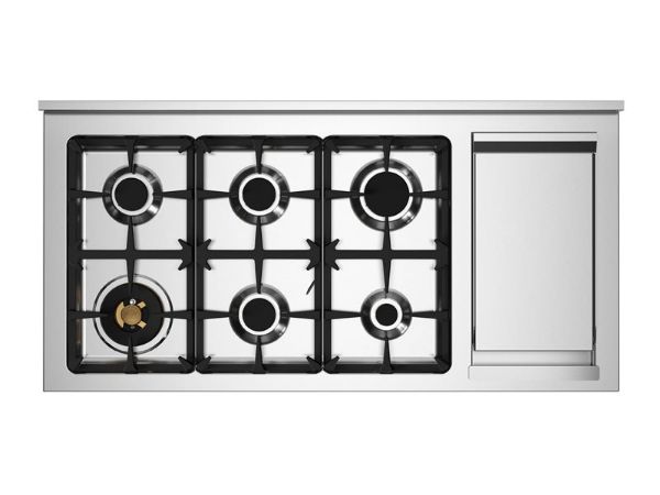 Bertazzoni PRO126G2EROT2 Professional 120cm Dual Fuel Range Cooker in Red