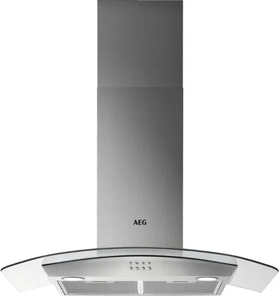 AEG DTB3953M 3000 ExtractionTech Wall Mounted Cooker Hood Stainless Steel & Glass_Front View