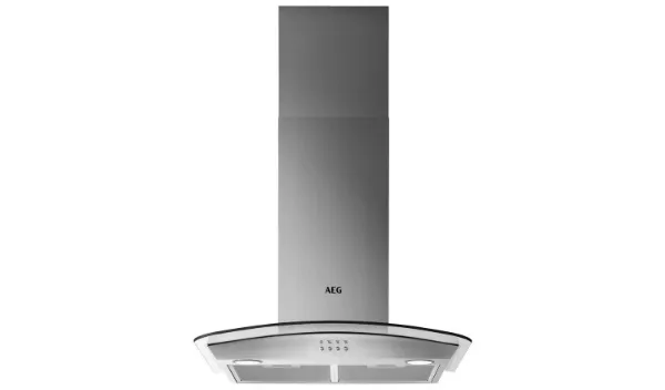 AEG DTB3653M 3000 ExtractionTech Wall Mounted Cooker Hood Stainless Steel & Glass_Front View