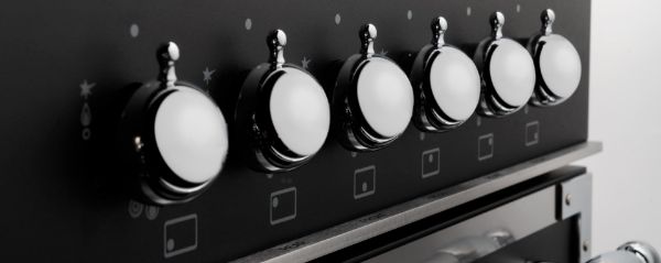 Bertazzoni HER106L2ENET2 Heritage 100cm Double Dual Fuel Range Cooker in Black