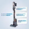 Shark BU3621UKT Cordless Stick Vacuum Cleaner - 40 Minutes Run Time - Glacier Blue_charge