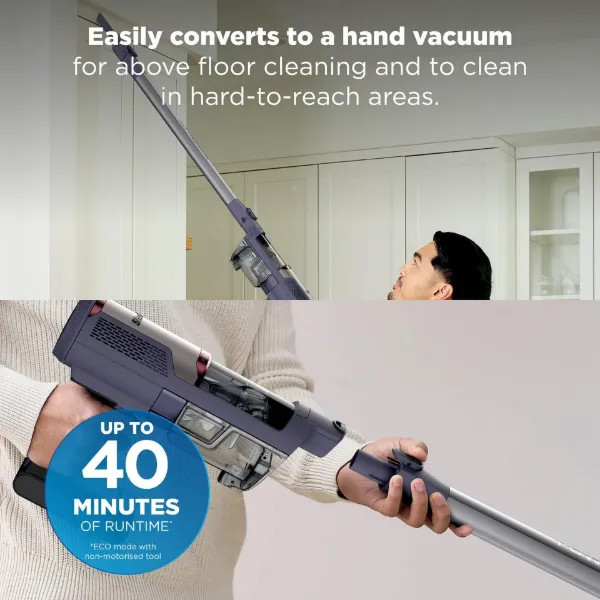 Shark BU3621UKT Cordless Stick Vacuum Cleaner - 40 Minutes Run Time - Glacier Blue_hand vacuum