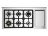Bertazzoni HER126G2EAVT2 Heritage 120cm Double Dual Fuel Burner and Griddle Range Cooker in Ivory