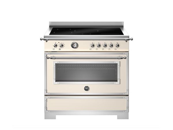 Bertazzoni HER95I1EAVT2 Heritage 90cm Single Induction Range Cooker in Ivory