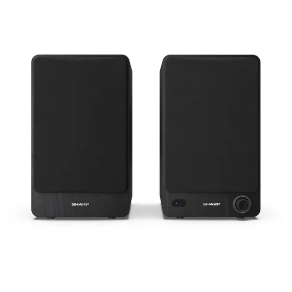 Sharp CP-SS30 BK Pair of Wireless Bookshelf Speakers - Black_front