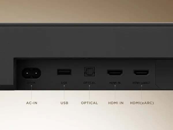TCL Q65H 5.1 soundbar with Dolby Atmos & Ray Danz technologies - Black_ports