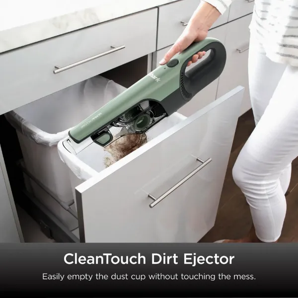 Shark CH901UK UltraCyclone Pro Cordless Handheld Vacuum Cleaner - 10 Minute Run Time - Green_dirt ejector