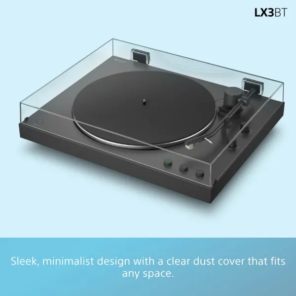 Sony PSLX3BT.CEK Wireless Bluetooth Turntable with Auto Playback - Dark Grey_main