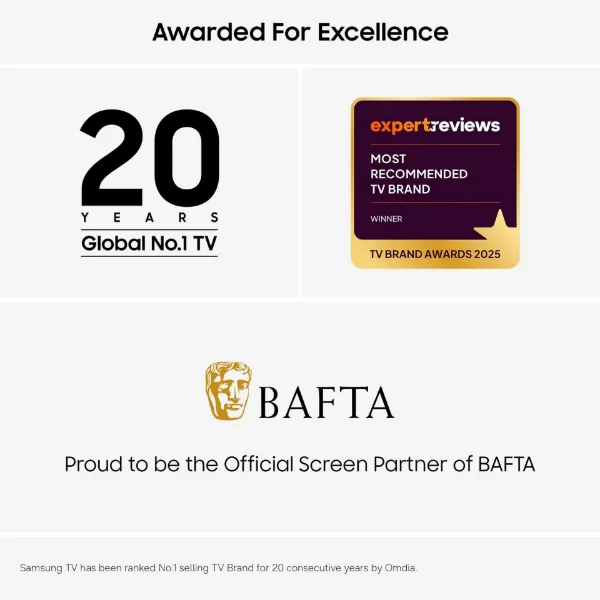 Samsung QE42S90HAEXXU 42" OLED Glare Free Vision AI Smart TV_awards