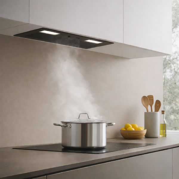 Faber Inca Plus HC 70cm Black Integrated Canopy Cooker Hood_installed