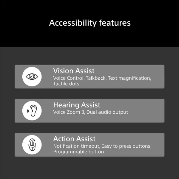 Sony K55S25M2PB.UKA 55" 4K BRAVIA 2 II Direct LED Google TV_accessibility