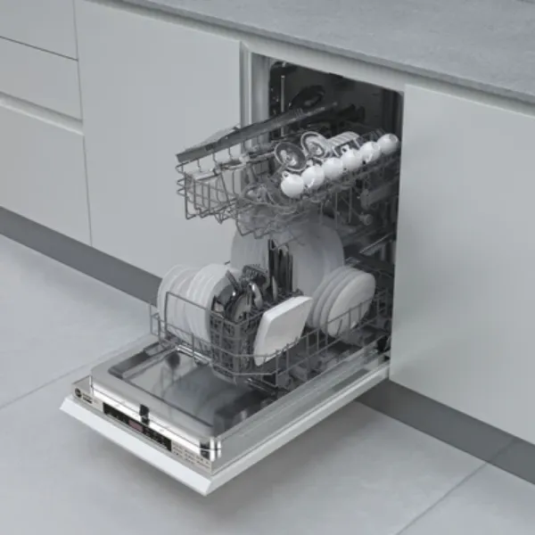 Hoover HDIH 2T1047-80 H-Dish 700 Integrated Slimline Dishwasher - Silver - 10 Place Settings_view