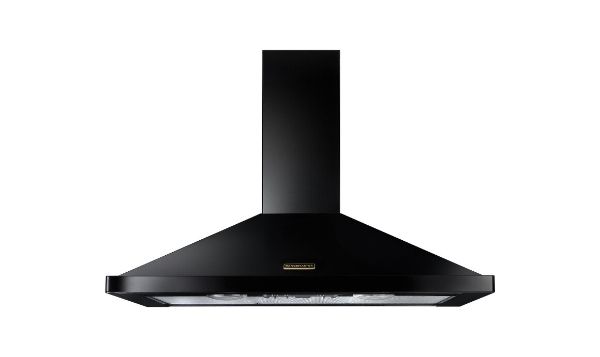Rangemaster 134610 90cm Chimney Cooker Hood in Black and Brass - RHDC90BL/B_main