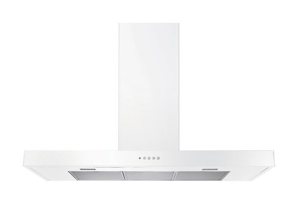 Rangemaster 134770 100cm Flat Cooker Hood in White and Chrome - UHDF100WH/_main