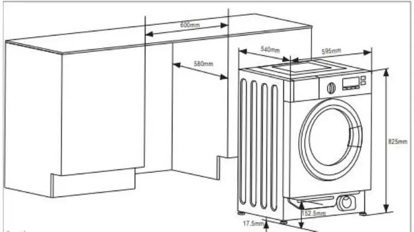 CDA CI327 Integrated 7kg 1350rpm Washing Machine_BluePrint
