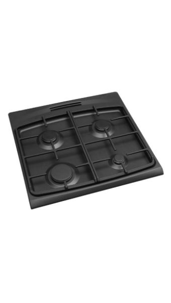 CDA CFD600MB 60cm Dual Fuel Double Oven Cooker in Matte Black_Hob Detail