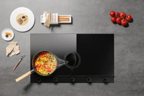 Elica NT-UNP-EVO-BL 90cm Wide Venting Hob - Black - A+ Rated_main